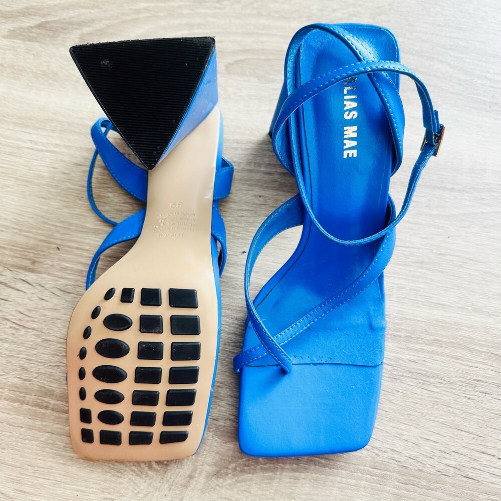 Alias Mae River Triangle Heel Square Toe Blue Str… - image 4